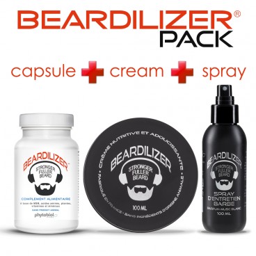 Beardilizer Capsules, Spray and Cream Pack