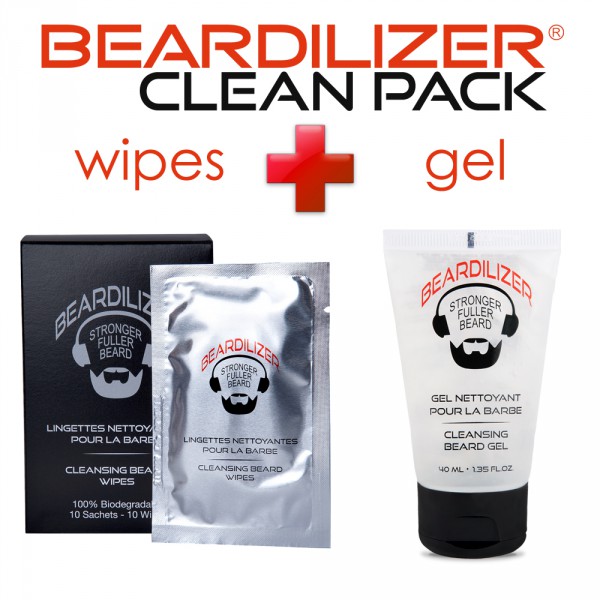 Pack Reinigungsset für Beard Gel und Wischtücher Beardilizer
