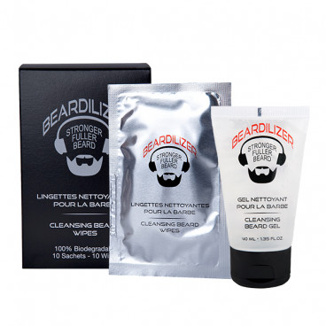 Cleansing Pack for Beard Gel and Wipes Beardilizer