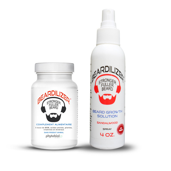 Beardilizer Capsules and Spray Pack